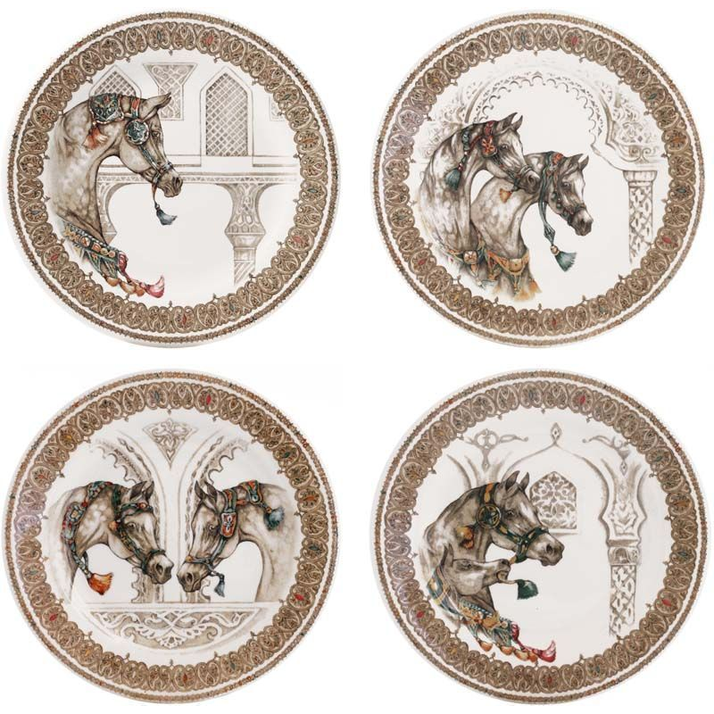 Boite/4 assiettes à dessert 1751B4AD50 Chevaux du vent - Gien