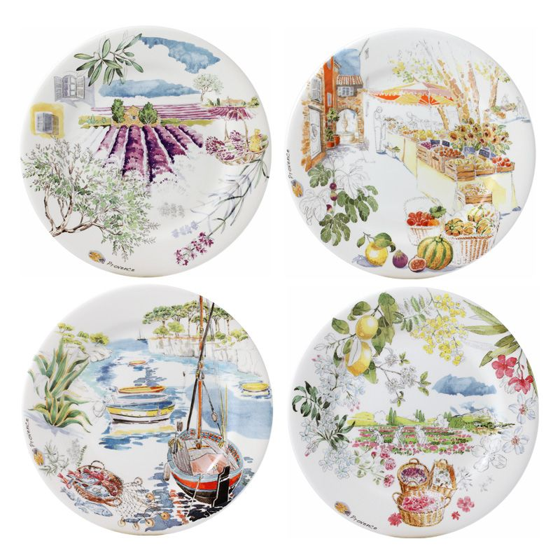 Boite/4 assiettes à dessert 1774B4AD50 Provence - Gien