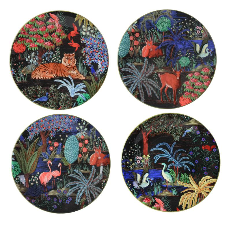 Boîte/4 Assiettes à dessert 1853B4AD02 Le Jardin du Palais - Gien