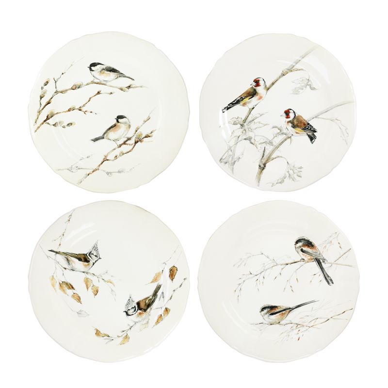 Boîte/4 assiettes à dessert 1854B4AD26 Les Oiseaux de la Forêt - Gien