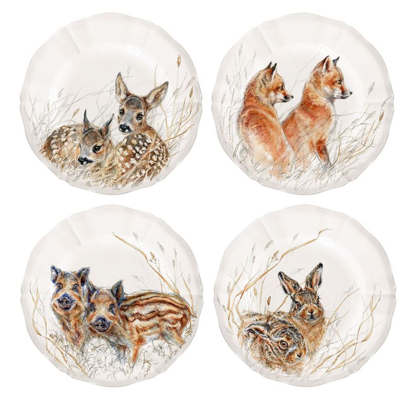 Boite/4 Assiettes canapés bébés 1631B4AL26 Sologne - Gien