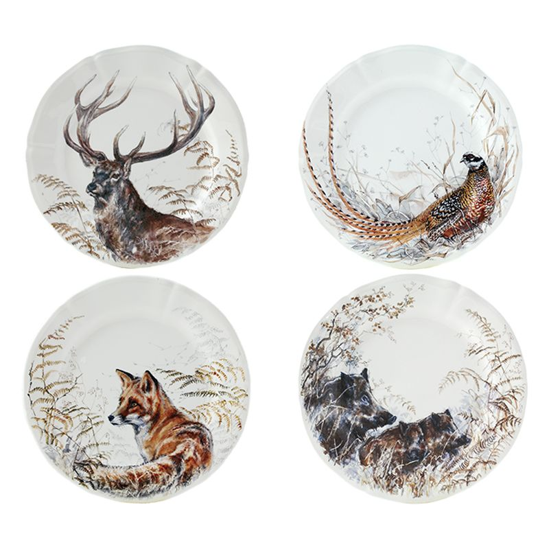 Boite/4 Assiettes dessert assorties 1631B4AD26 Sologne - Gien