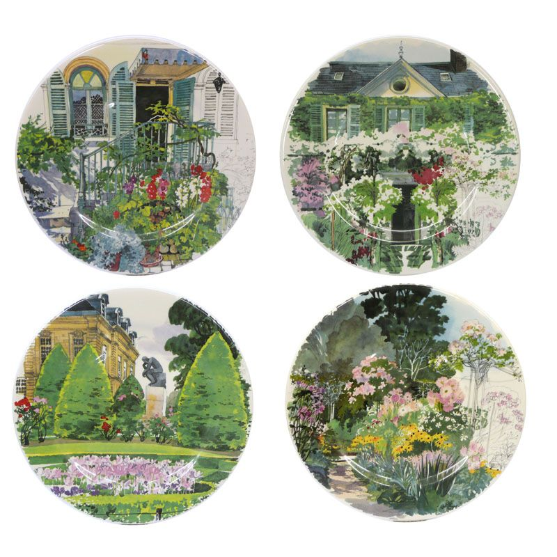 Boite/4 Assiettes dessert assorties 1738B4AD50 Paris à Giverny - Gien