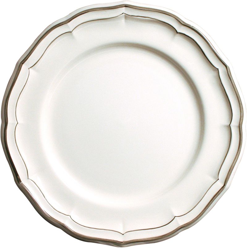 Boite/4 Assiettes plates extra 1692B4A422 Filets taupes - Gien