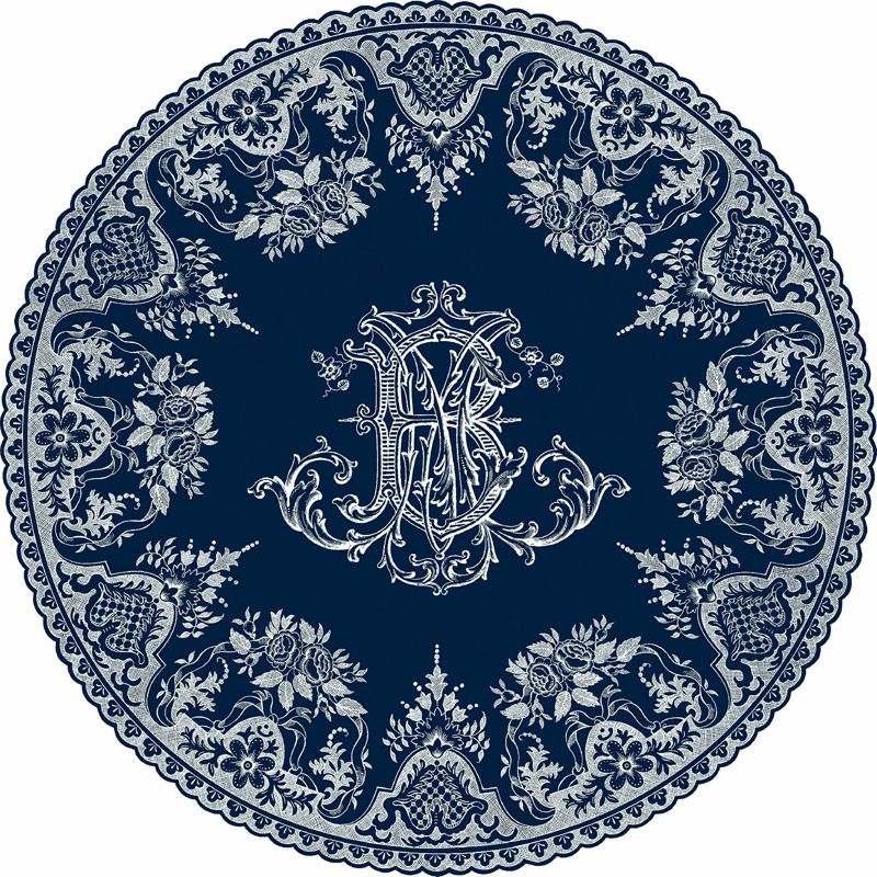 Boîte/4 Assiettes à dessert Monogramme 1849B4D226 Les Dépareillées bleu - Gien