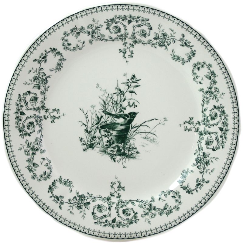 Boîte/4 Assiettes à dessert Oiseaux 1841B4D326 Les Dépareillées vert - Gien