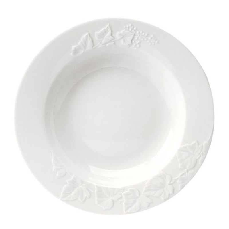 Boite/6 assiettes creuses à aile lierre 004166 Promenade - Deshoulières