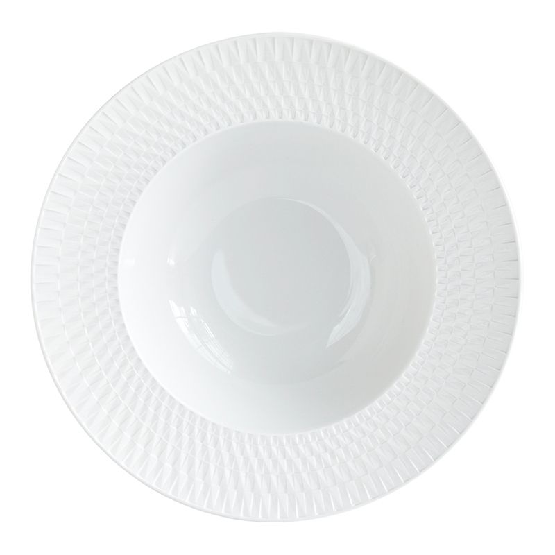 Assiette creuse à aile 1836/23 Twist blanc - Bernardaud