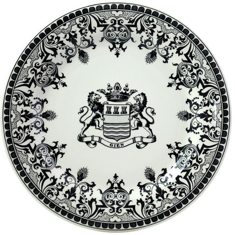 Boîte/4 Assiettes plates Blason 1841B4M450 Les Dépareillées vert - Gien