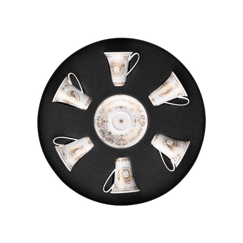 Boite/6 tasses et soucoupes à expresso Medusa Gala - Versace