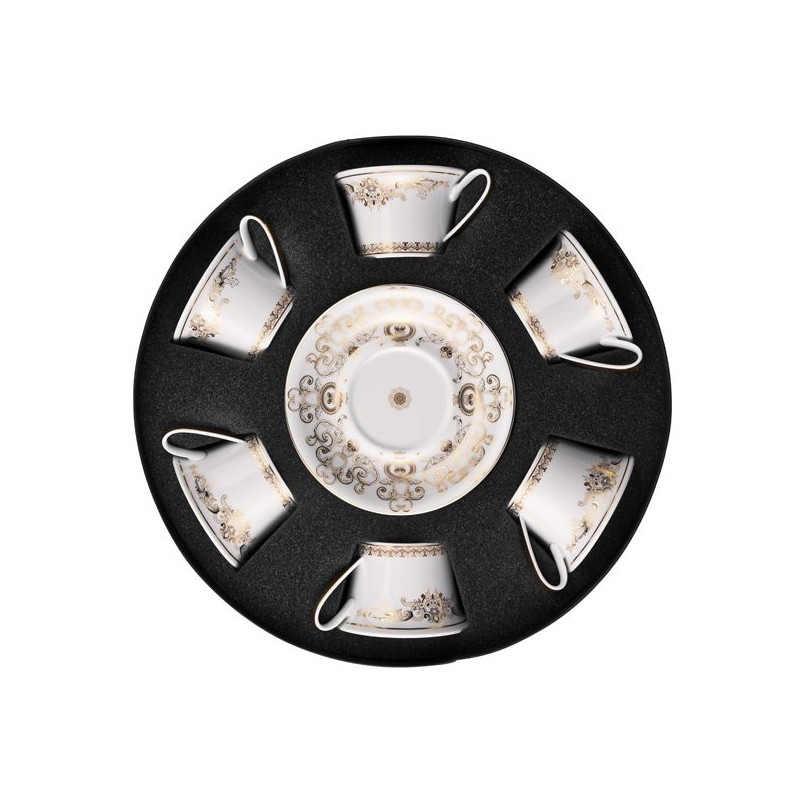 Boite/6 tasses et soucoupes à thé Medusa Gala - Versace