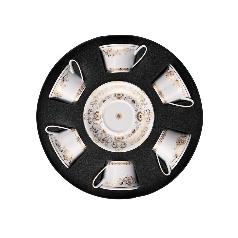 Boite/6 tasses et soucoupes à thé OR Medusa Gala - Versace