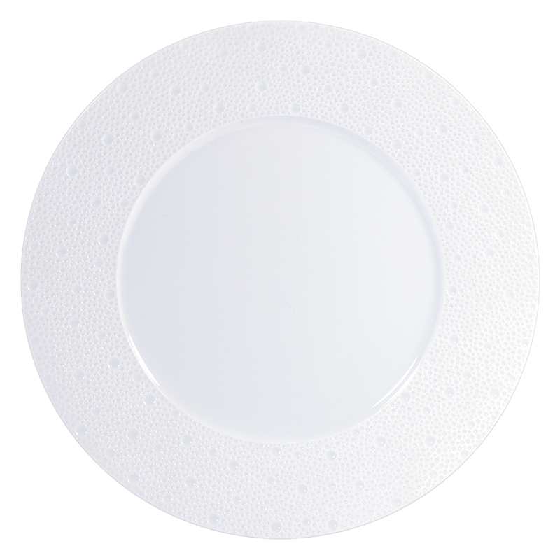 Boîte de 6 assiettes de présentation 0733/7 Ecume blanc - Bernardaud