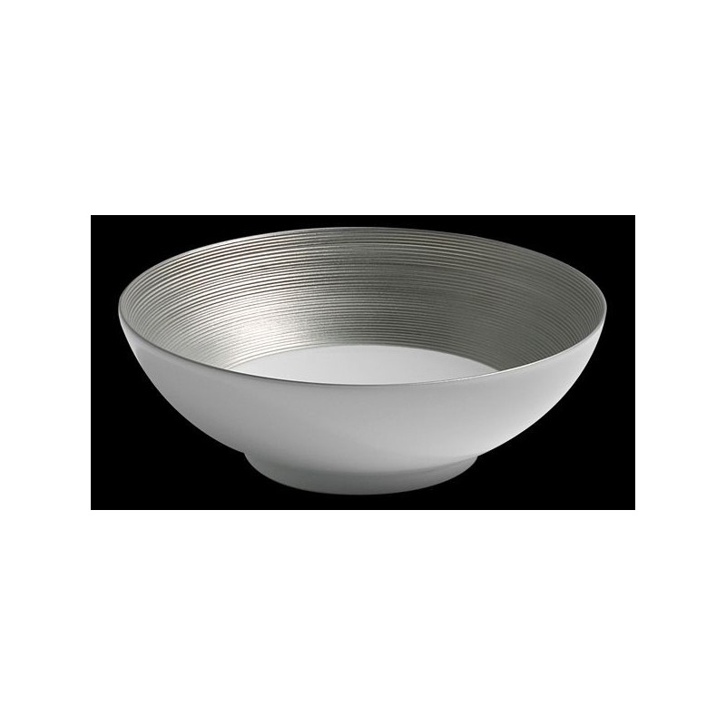 Bol à salade individuel GM Hémisphère aile platine - J.L.Coquet