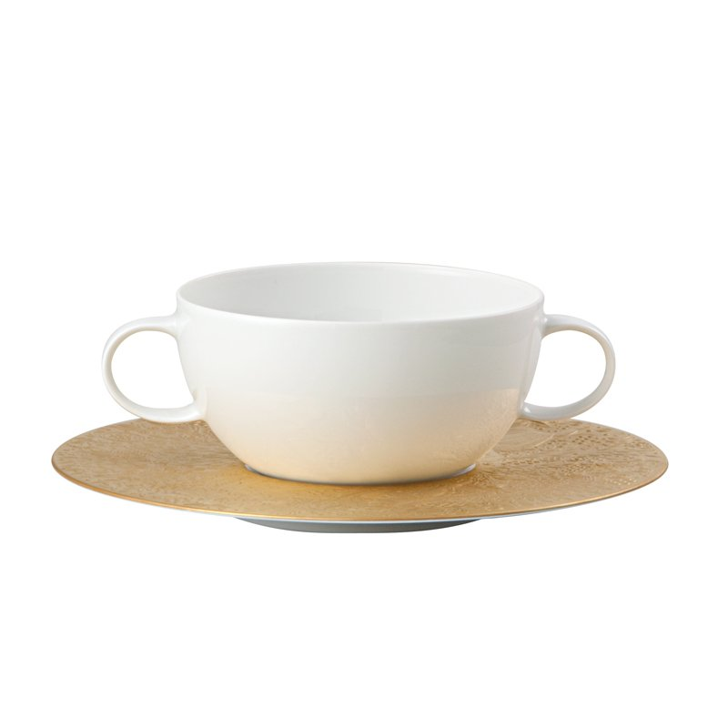 Bol et soucoupe à bouillon 10420 Zauberflöte or - Rosenthal