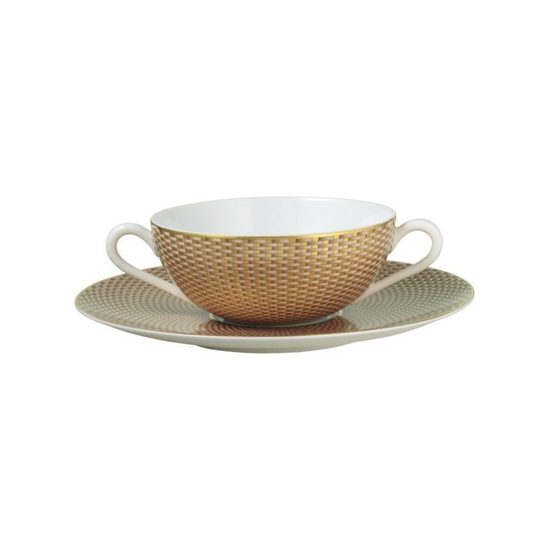 Bol et soucoupe à bouillon beige Trésor - Raynaud