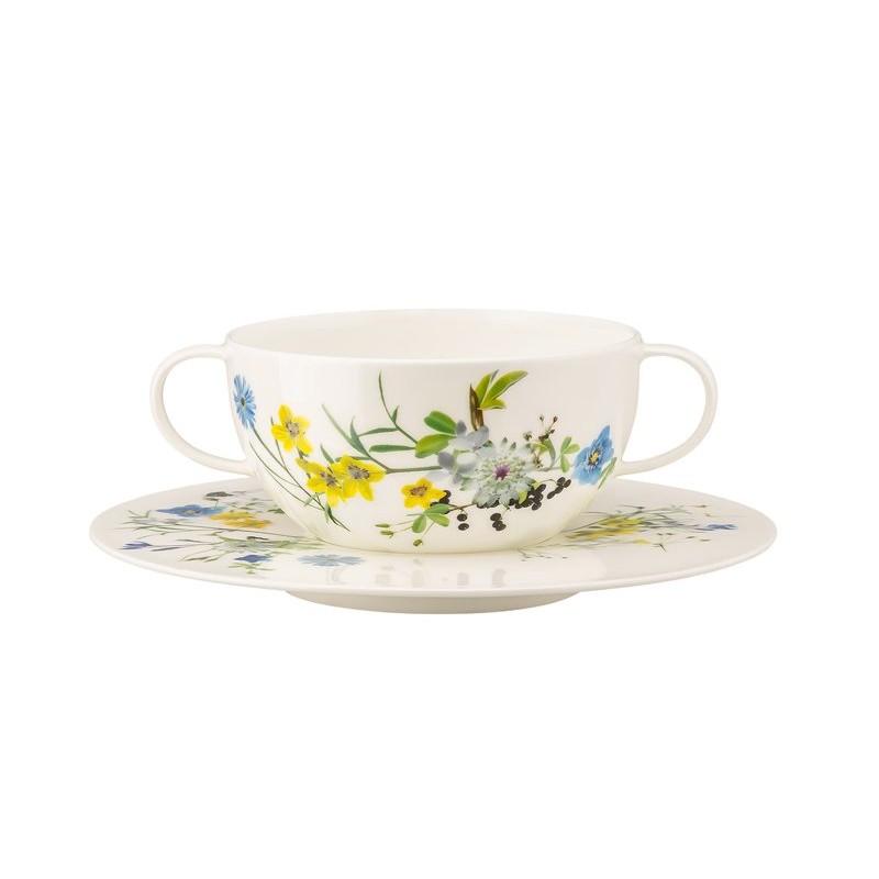 Bol et soucoupe à bouillon Fleurs des Alpes - Rosenthal