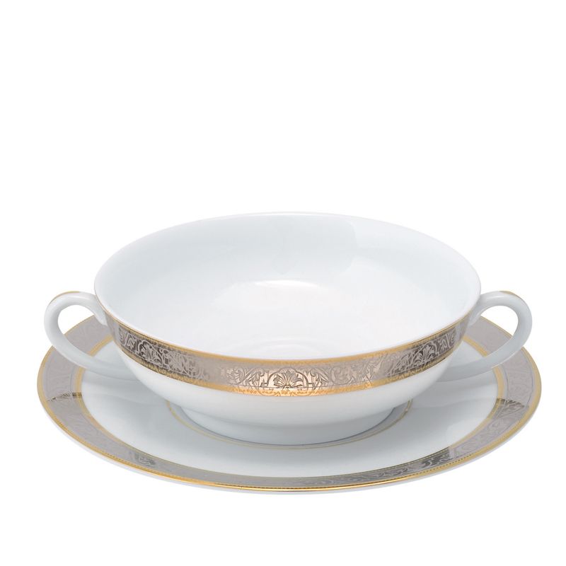 Bol et soucoupe à bouillon 016236 Orléans - Deshoulières