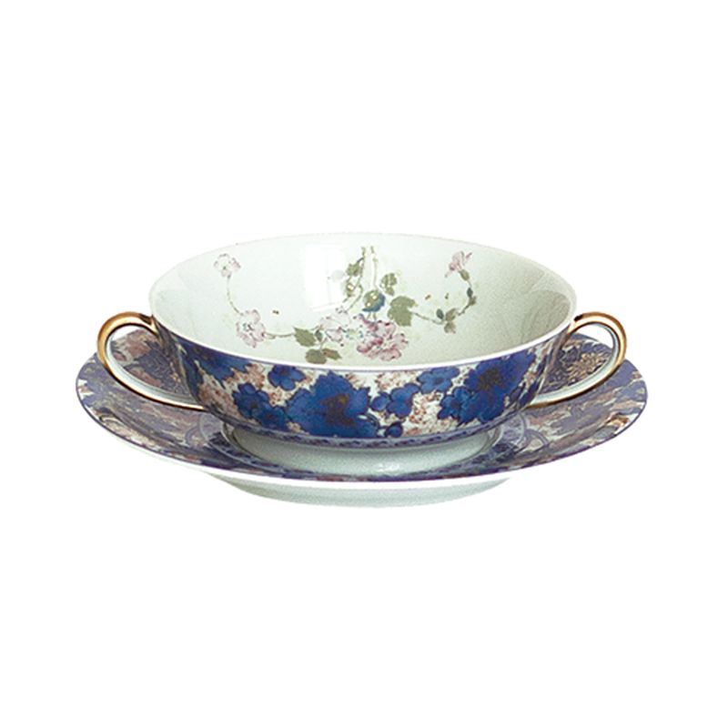 Bol et soucoupe bouillon Dammouse - Haviland