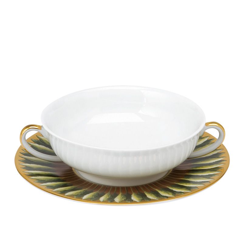 Bol et soucoupe bouillon 013864 Jardin de Florence - Deshoulières