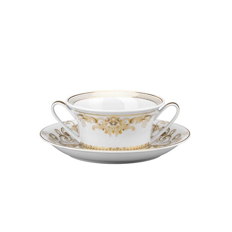 Bol et sous tasse à bouillon Medusa Gala - Versace