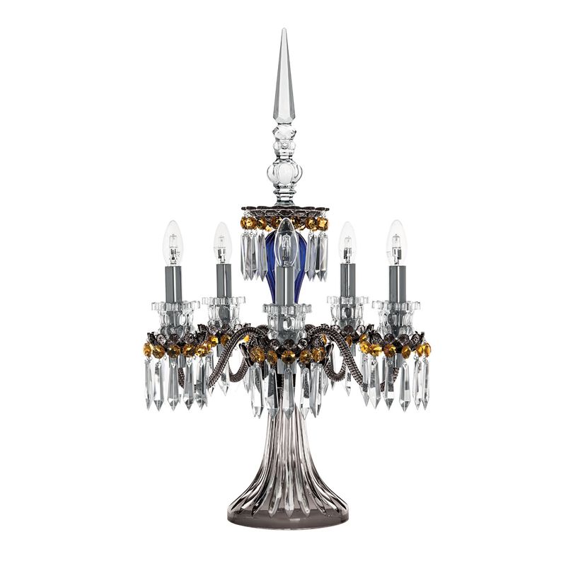 Candélabre 5L Bleu Foncé/Noir/Flanelle 3R0515060 EUR Arlequin - Saint Louis