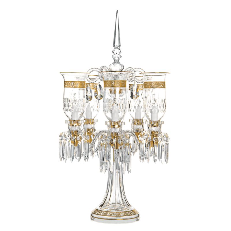 Candélabre 5L électrique 3N05159J0 EUR Thistle décor or - Saint Louis