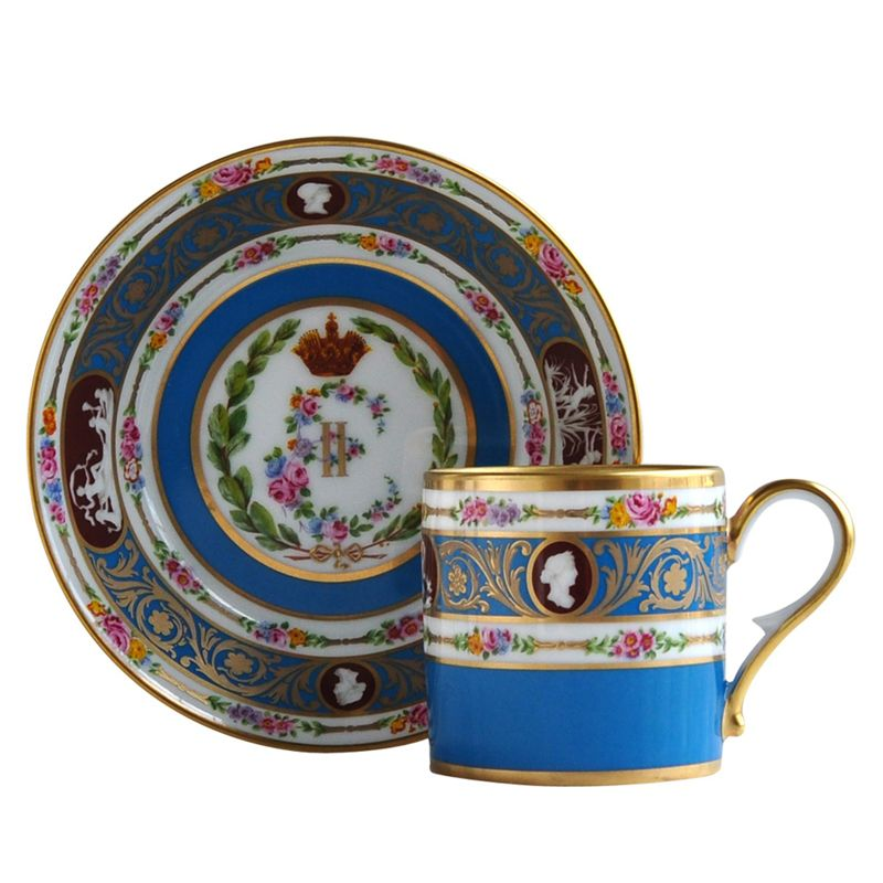 Catherine II de Russie L413/4519 Tasses Historiques - Ancienne Manufacture Royale