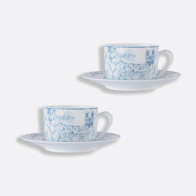 Coffret/2 Tasses et soucoupes à thé 1980/22665 Tout Paris - Bernardaud