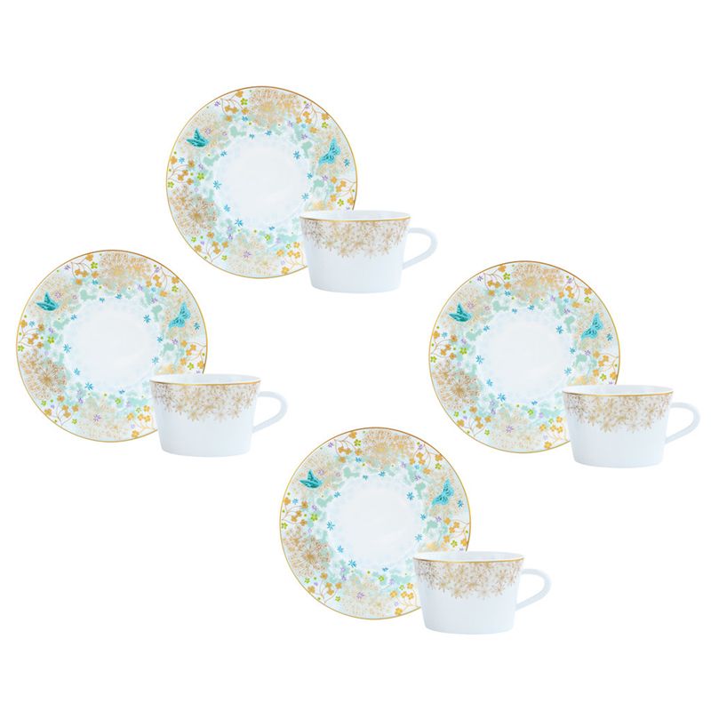 Coffret/4 tasses et soucoupes à thé 1860/22666 Féerie - Bernardaud