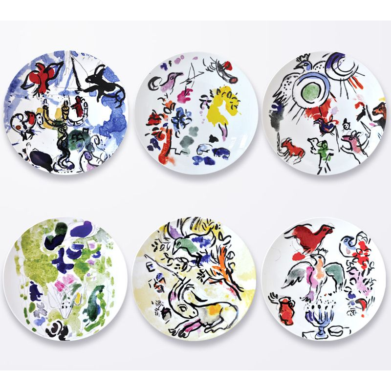 Coffret/6 assiettes plates 1168/21259-6-V1 Les Vitraux d'Haddasah - Bernardaud