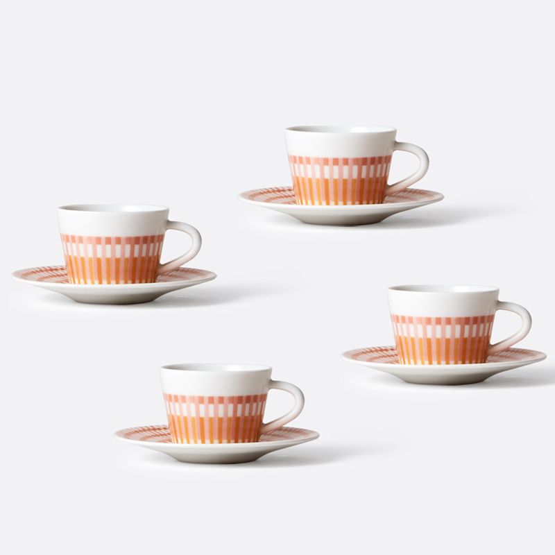 Coffret de 4 tasses et soucoupes à café 2086/22664 Terre Rosa - Bernardaud