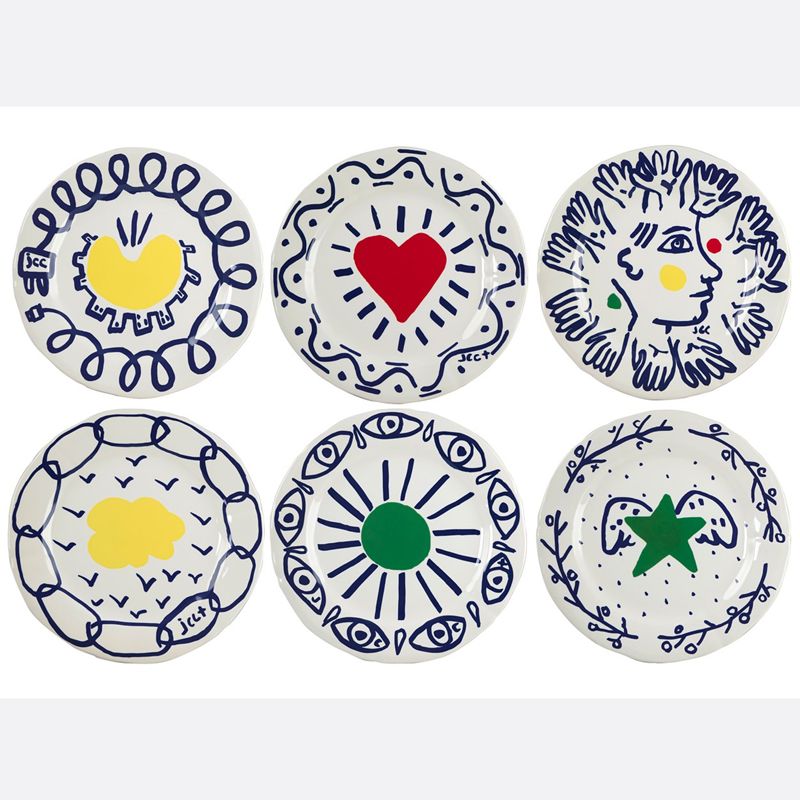 Coffret de 6 assiettes dessert assorties 1860B6AD26 Archipel Sentimental - Gien