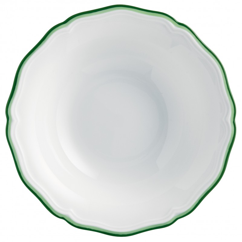 Coupelle à fruits Touraine double filet vert - Raynaud