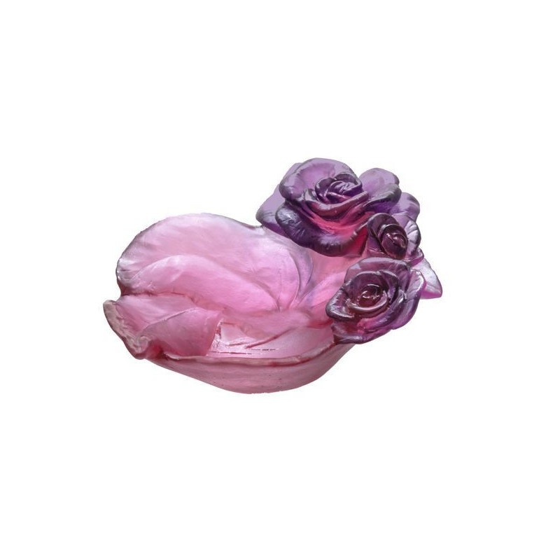 Coupelle rouge violet Rose Passion 05289-3 Roses passion - Daum