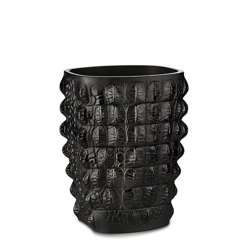 Croco black 10758100 Vase - Lalique