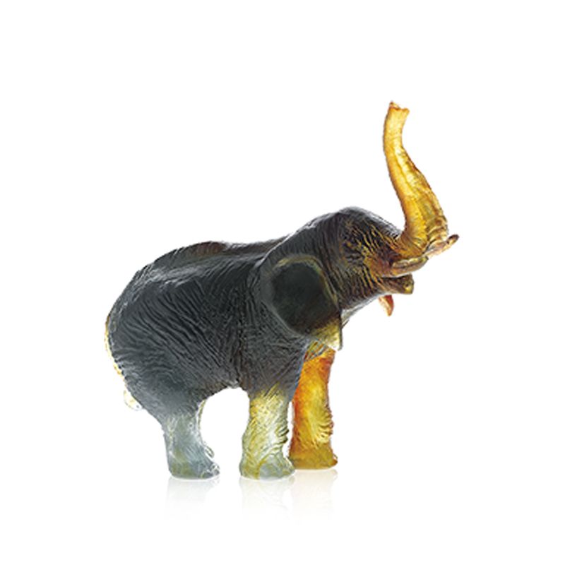 Eléphant vert ambre 03239 Eléphant - Daum