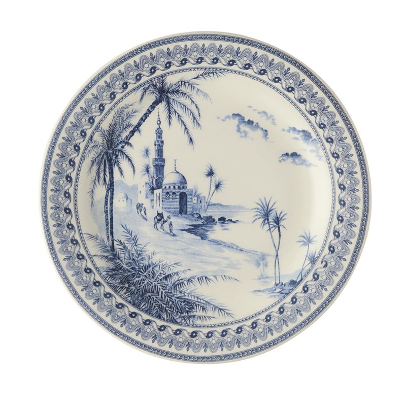 Ensemble 4 assiettes canapés 1849B4AX50  Les Dépareillées bleu - Gien