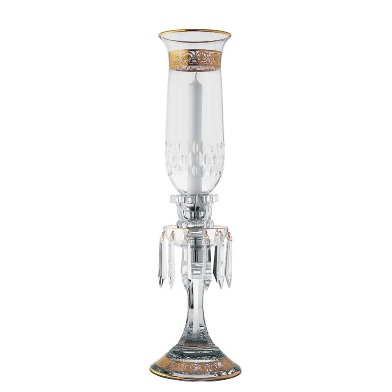 Flambeau bougie/verrine 30775000 Thistle décor or - Saint Louis