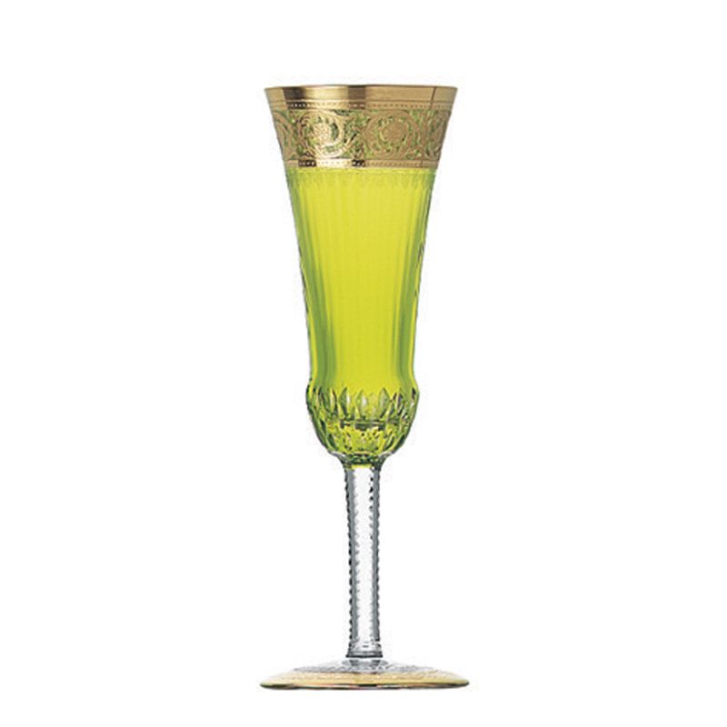 Flûte à champagne flanelle 30708016 Thistle décor or Saint Louis Cristallerie de Paris