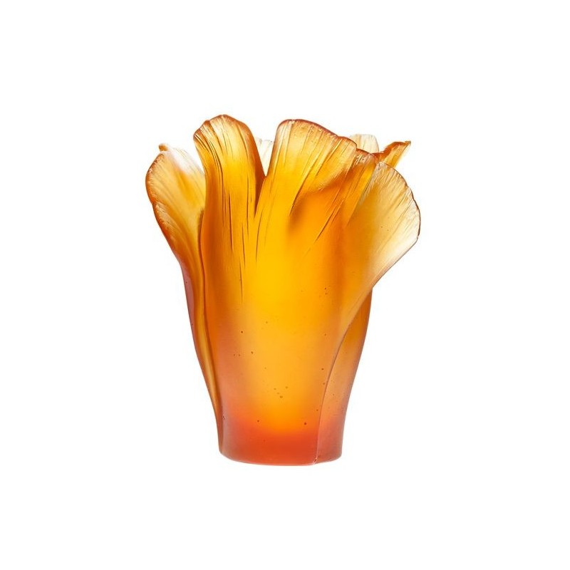 Ginkgo vase ambre 03410-3 Ginkgo - Daum