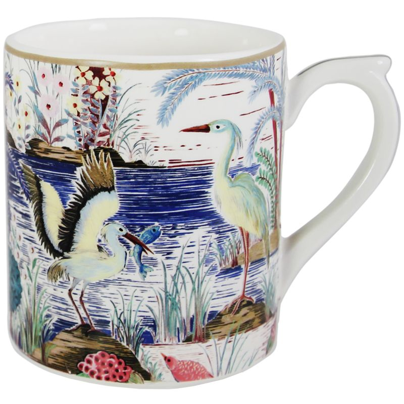 Mug fond blanc 1853CMU148 Le Jardin du Palais - Gien