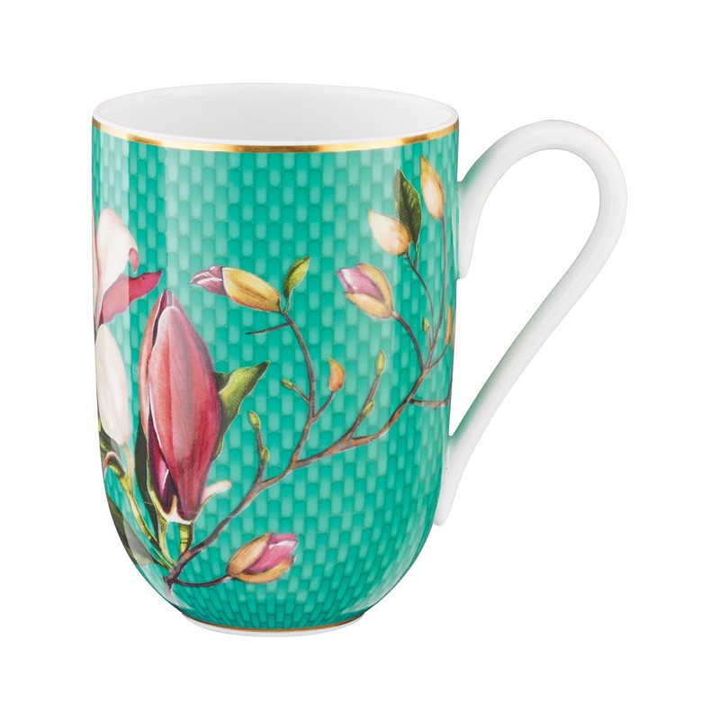 Mug Magnolia turquoise (Sans coffret) Trésor fleuri - Raynaud