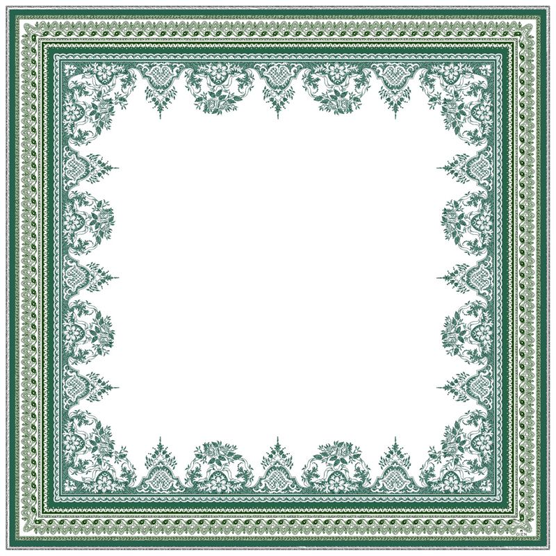 Nappe carrée 8003LD1200 Les Dépareillées vert - Gien