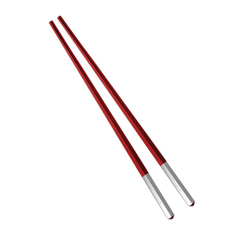 Paire de baguettes Chinoises Uni rouge B04225770 Baguette - Christofle