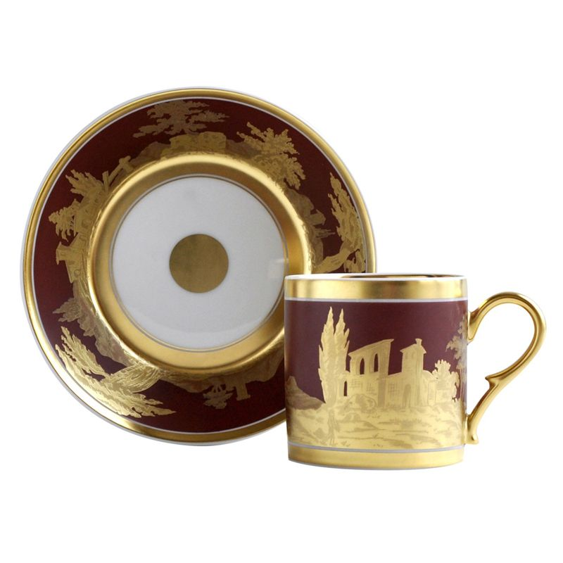 Paysages à l'or L657/4519 Tasses Historiques - Ancienne Manufacture Royale