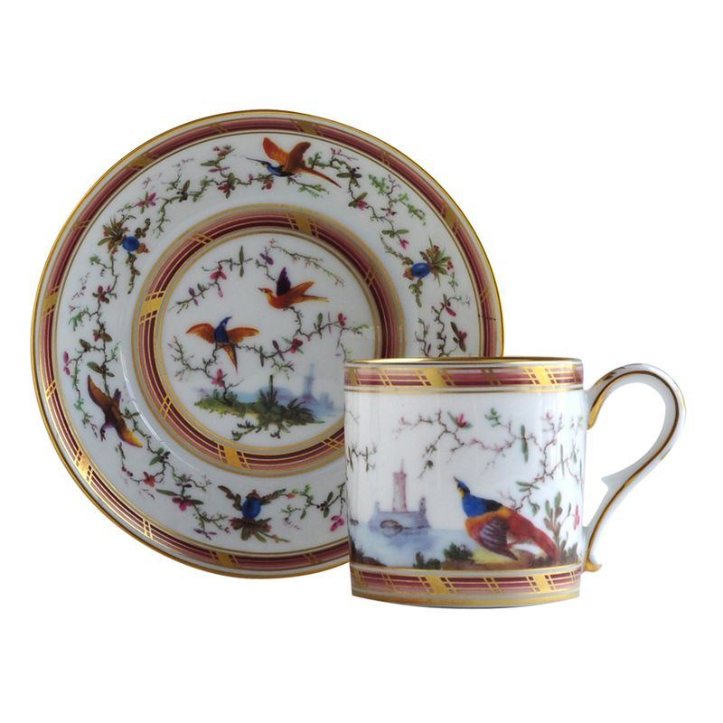 Paysages aux oiseaux L541/4519 Tasses Historiques - Ancienne Manufacture Royale