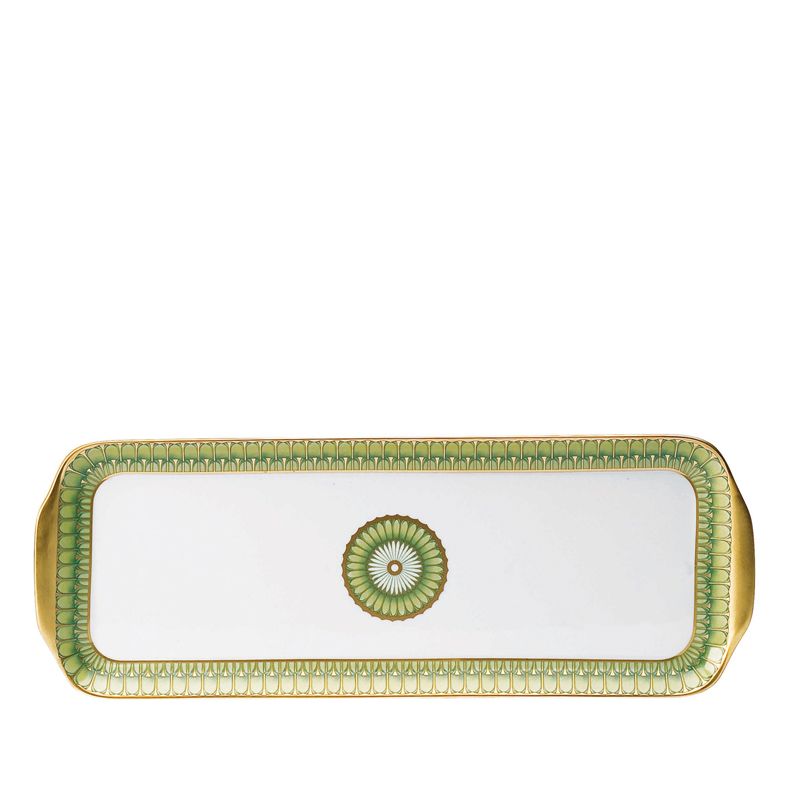 Plat à cake Arcades vert - Deshoulières