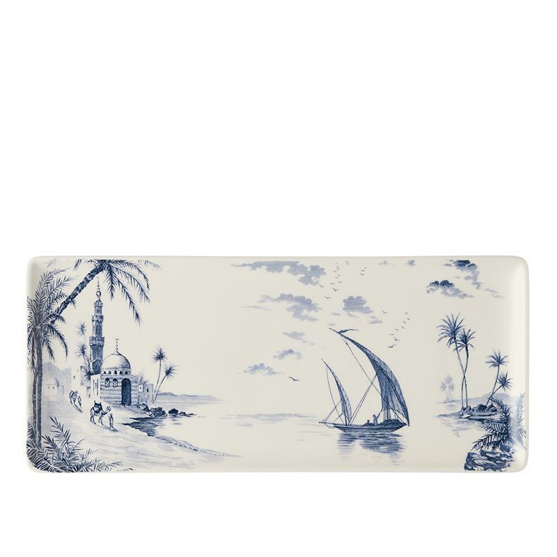 Plat à cake Vue d'Orient 1849CPCA01 Les Dépareillées bleu - Gien