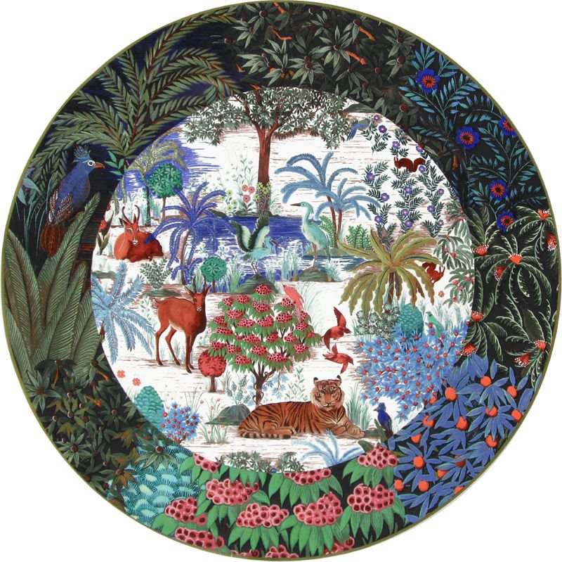 Plat à gâteaux 1853BPGB03 Le Jardin du Palais - Gien